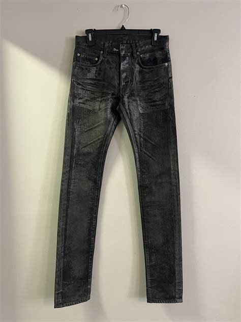 hedi slimane waxed jeans